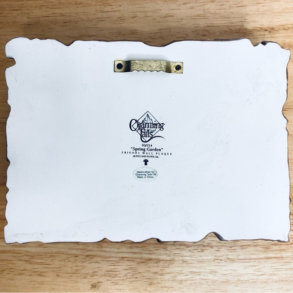 Charming Tails Spring Garden Friendship Plaque 5x7 Fitz and Floyd Sunflowers - Picture 4 of 6